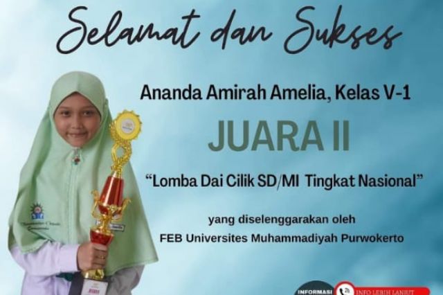 Juara II Lomba Da'i cilik SD/MI tingkat Nasional